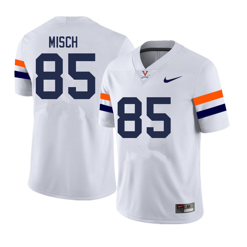 Men #85 Grant Misch Virginia Cavaliers College Football Jerseys Sale-White - Click Image to Close